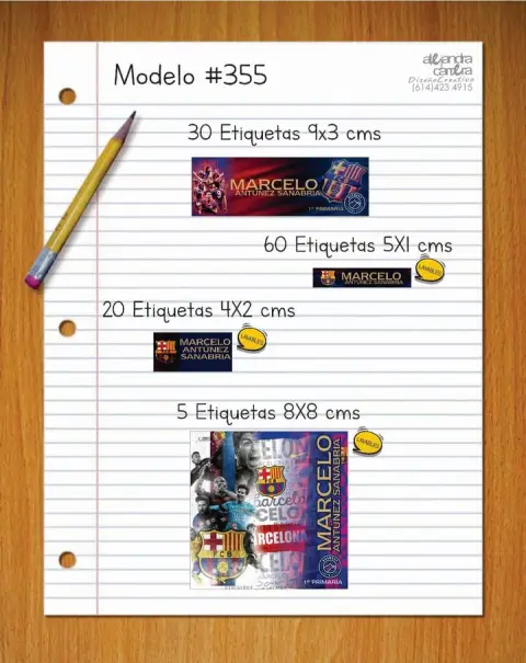 Papelería personalizada Alejandra Carrera - diseño 355