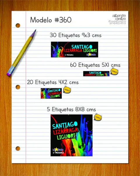 Papelería personalizada Alejandra Carrera - diseño 360