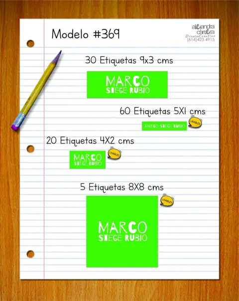Papelería personalizada Alejandra Carrera - diseño 369