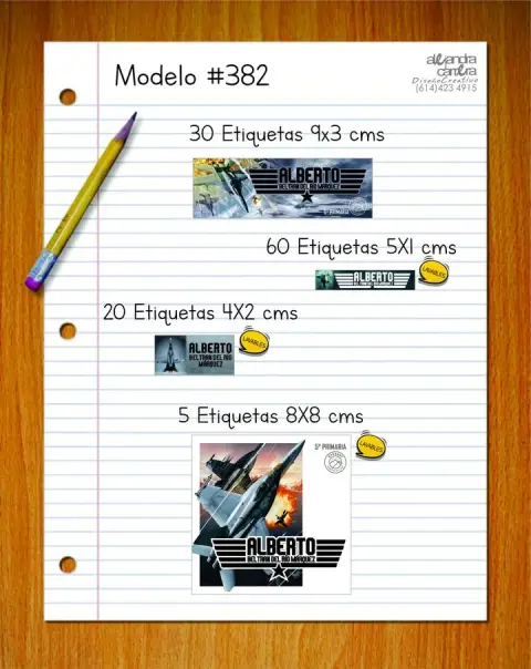 Papelería personalizada Alejandra Carrera - diseño 382