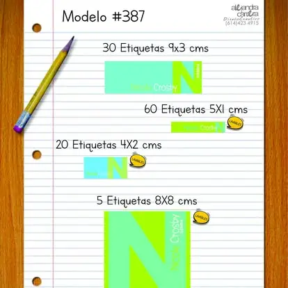 Papelería personalizada Alejandra Carrera - diseño 387