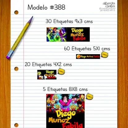 Papelería personalizada Alejandra Carrera - diseño 388