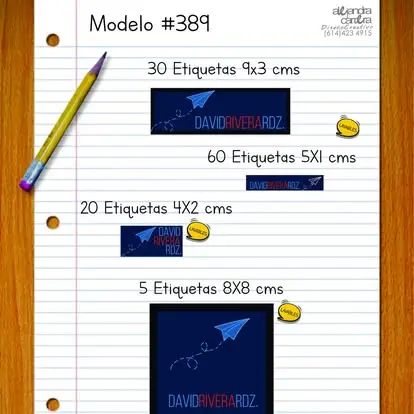 Papelería personalizada Alejandra Carrera - diseño 389