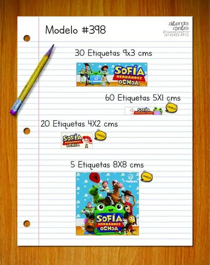 Papelería personalizada Alejandra Carrera - diseño 398