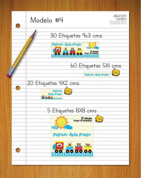 Papelería personalizada Alejandra Carrera - diseño 4