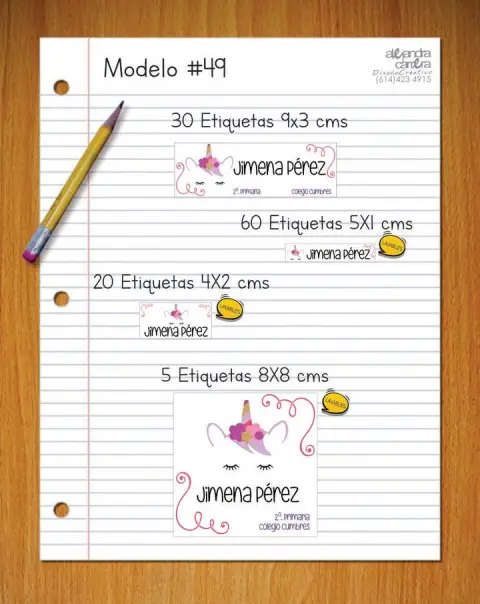 Papelería personalizada Alejandra Carrera - diseño 49
