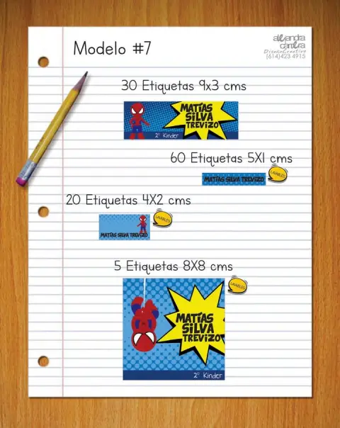 Papelería personalizada Alejandra Carrera - diseño 7