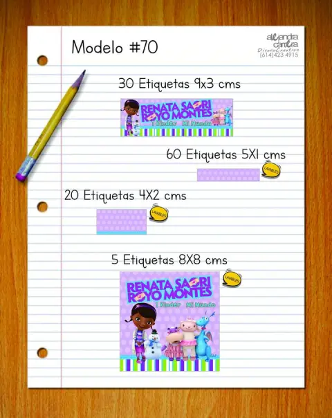 Papelería personalizada Alejandra Carrera - diseño 70