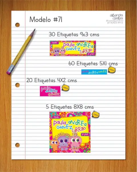 Papelería personalizada Alejandra Carrera - diseño 71