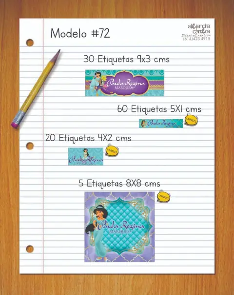 Papelería personalizada Alejandra Carrera - diseño 72