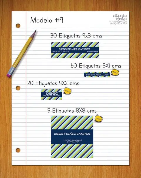 Papelería personalizada Alejandra Carrera - diseño 9