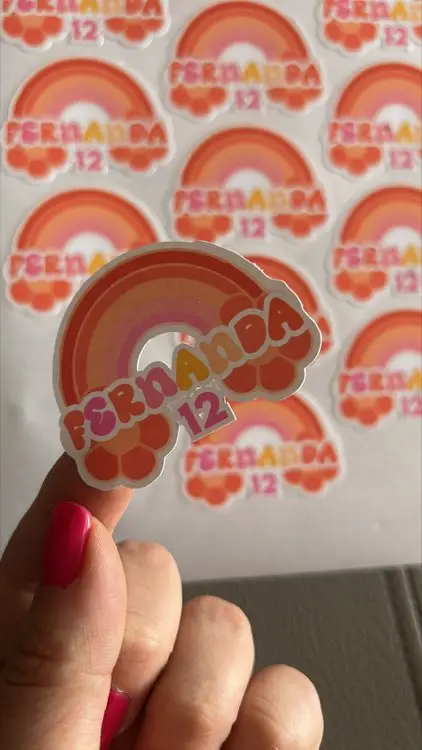 Etiqueta de silueta personalizada Alejandra Carrera - diseño 10