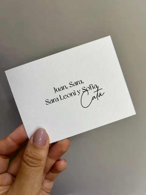 Tarjetería personalizada Alejandra Carrera - diseño 365