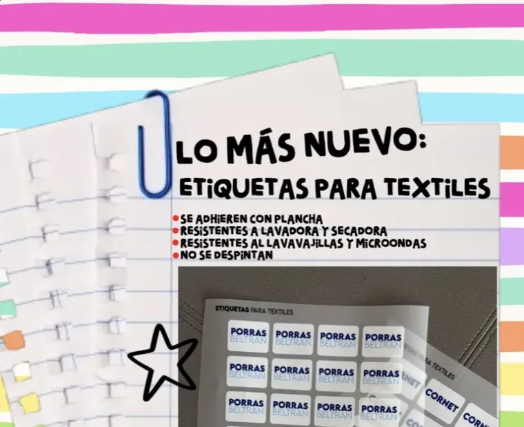 Etiquetas para textiles personalizadas