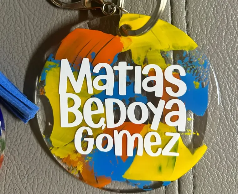 Tags personalizados con nombre para mochilas y loncheras